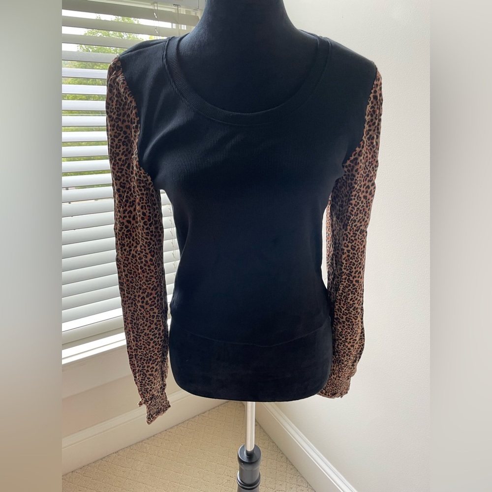 DKNY
Sheer-Sleeve Sweater